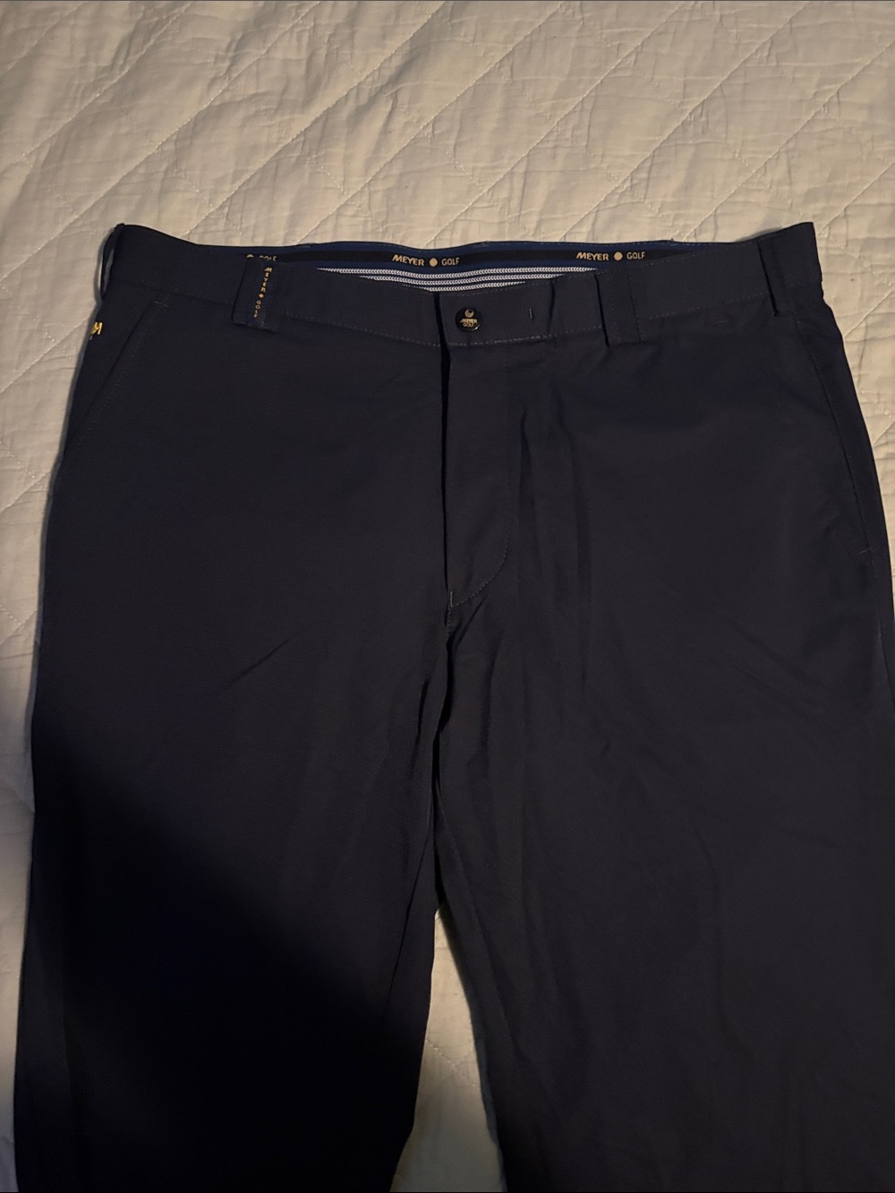 Meyer Men’s Navy Dress Pants - Tailored Golf Style